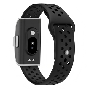 Bracelet de montre en silicone respirant et poreux, personnalisé, en gros, avec boucle intégrée, pour remplacement de bracelet de sport Hume Band - Product Image 3