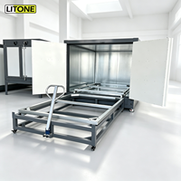 Four de cuisson électrostatique pour peinture en poudre avec chariot, taille personnalisée, chauffage électrique GPL pour portes métalliques, séchage par pulvérisation de poudre, certifié CE