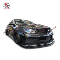 Pour Mercedes W204 C63 Conversion LB Style larges passages de roue Kit de pare-chocs pour C63 507 Refit carbone avant pare-chocs arrière aile