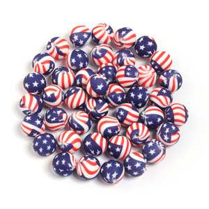 Cuentas sueltas redondas de silicona de 12 mm con estampado por transferencia de agua al por mayor para manualidades DIY, pulseras, collares y suministros de artesanía. - Product Image 6