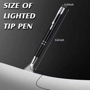قلم حبر مضاء مخصص كشاف يعمل كلمبة للكتابة أقلام حبر كروية إضاءة ليد بقلم إضاءة بيضاء ساطعة لكتابة في الظلام - Product Image 2