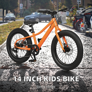 Vélo pour enfants de 14 pouces avec cadre en acier, pour garçons et filles de 3 à 6 ans, avec roues d'apprentissage, sonnette, frein à rétropédalage, siège réglable, couleur arctique - Product Image 2