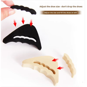 女性用ハイヒールつま先プラグ、痛み軽減クッション、尖った靴用、サイズ調整可能、靴の中敷き、柔らかい取り外し可能な靴の前足部つま先プラグ - Product Image 4