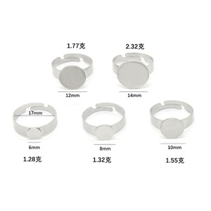Stainless Steel Flat Round <b>Ring</b> Base Tray For <b>Ring</b> Making Unisex Jewelry Findings XYH84 - Product Image 2