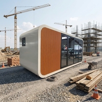 Maison Capsule Apple de Luxe, Cabane Modulaire Préfabriquée pour Hôtel de Glamping, Hébergement Panoramique dans un Hôtel Scénique avec Fenêtre en Verre Panoramique