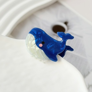 Mini pinces à cheveux en acrylique animaux marins mignons pour femmes, usage quotidien : poulpe, baleine, dauphin, étoile de mer, <span class=keywords><strong>crabe</strong></span>, trompette de plage – Accessoires capillaires - Product Image 3