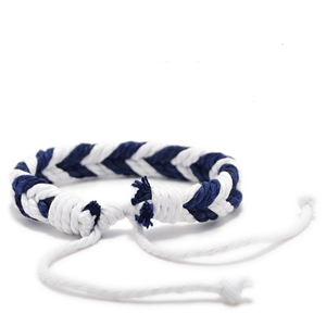 Braccialetto Unisex Bohémien Promozionale Economico Regolabile in Cotone e Corda di Canapa Intrecciata Colorato Fatto a Mano - Product Image 4