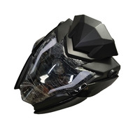 Système d'éclairage de moto en plastique ABS couleur NOIRE, phare avant universel à LED pour WING EVO II