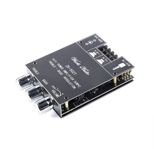 50W + 50W Bass and Treble Adjustment Preamplifier Audio Power Amplifier Board Module Subwoofer Bluetooth 5.0 Dual-channel Stereo