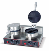 Machine à gaufres électrique professionnelle numérique mini double pour gaufres fourrées, avec logo personnalisé, pour restaurant