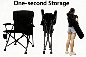 600D Oxford extérieur pliant <span class=keywords><strong>fauteuil</strong></span> chaise directeur <span class=keywords><strong>en</strong></span> acier au carbone accoudoir stockage poche porte-gobelet <span class=keywords><strong>pour</strong></span> Camping pêche plage - Product Image 3