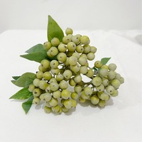 Kunstmatige ronde vruchten met 3 takken, kunstmatige bessen, kleine bosbessen, kerstdecoratie voor thuis, accessoires voor bloemstukken