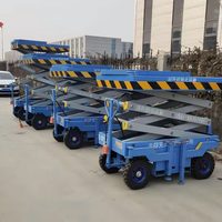 Meilleur élévateur à ciseaux électrique autopropulsé LEO pour intérieur/extérieur, structure en acier inoxydable, design pliable, 6 m max, 4 personnes, 113 kg