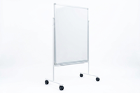 Tableau blanc magnétique double face sans traces, avec cadre épaissi de 1,5 cm, en métal et plastique, sur roulettes, pour enfants