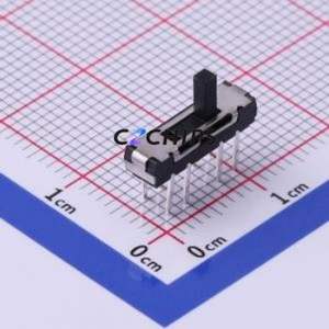 SS-3336D-02-L3 Slide Switch Through hole Component (THT) Switch Double Pole Three Throw Rectangle Pin Header PC Pin 13mm - Product Image 1