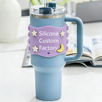 Housse de protection en silicone de qualité alimentaire pour le fond de bouteille, mignonne, écologique, antidérapante, décoration DIY pour tasse et bouteille d'eau