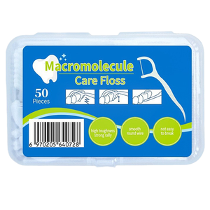 Hilo dental de plástico desechable fácil de usar con sabor a menta <span class=keywords><strong>Limpieza</strong></span> de dientes efectiva y cuidado bucal - Product Image 1