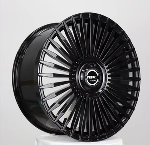 Jantes de voiture en alliage de <span class=keywords><strong>18</strong></span> <span class=keywords><strong>pouces</strong></span>, design populaire d'usine, finition noire brillante, multi-rayons, 5 trous, 5x120 - Product Image 6