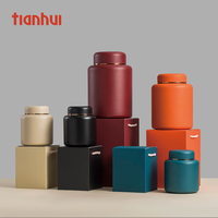 Tianhui Grandes boîtes hermétiques en acier inoxydable, surface mate givrée, boîte à thé en vrac