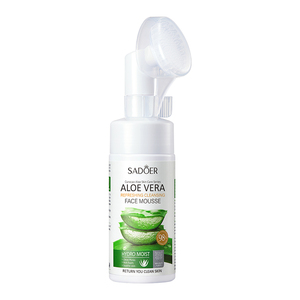 SADOER OEM Marque distributeur Mousse faciale nettoyante en profondeur à l'<span class=keywords><strong>aloe</strong></span> <span class=keywords><strong>vera</strong></span> biologique Produits de nettoyage pour le soin de la peau rafraîchissants et nourrissants pour les plantes - Product Image 6