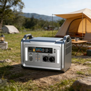 Station d'alimentation portable haute puissance à onde sinusoïdale pure avec batterie LiFePO4 2000 Wh, stockage cloud, MPPT solaire et démarreur de secours - Product Image 4