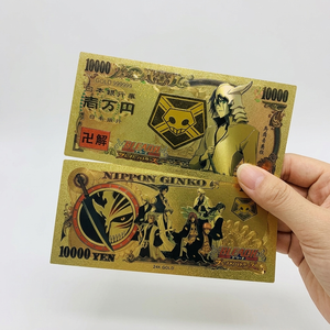 5 billetes de 10.000 yenes de <span class=keywords><strong>Bleach</strong></span> Anime, billete de <span class=keywords><strong>manga</strong></span> japonés clásico con lámina dorada para colección de recuerdos de la infancia, regalo - Product Image 1