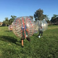 Ballon de football géant gonflable transparent en PVC de 0,8 mm, 1 m, 1,2 m, 1,5 m, 1,8 m, pour adultes et enfants