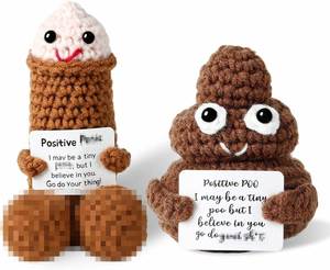 Handmade Positive Dick Christmas White <b>Elephant</b> <b>Gifts</b> for Adults Funny Wiener Crochet with Card Weird Stuff Friend Coworker <b>Gift</b> - Product Image 6