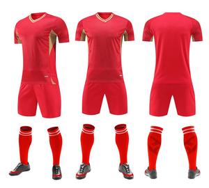 Jersey Sepak Bola Unisex Sablon Logo Nama, Setelan Vintage, Tracksuit Sublimasi, Bahan Bernapas 100% Poliester, Kaos & Celana Pendek Polos Musim Panas - Product Image 6