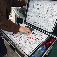 Kit de Entrenamiento Didáctico Portátil de Automatización Avanzada con PLC, Controlador Lógico Programable, Caja de Experimentos Metálica
