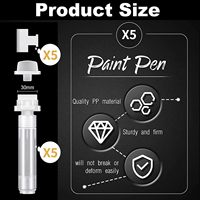 Marqueurs de peinture graffiti vides et rechargeables de 30mm Ensemble de stylos de peinture vierges avec têtes de stylo de rechange