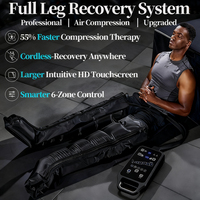 Meilleures ventes : Appareil de massage électrique à 6 chambres pour la récupération, avec contrôle de la minuterie, bottes de compression d'air filaires manuelles, masseur de jambes thérapeutique