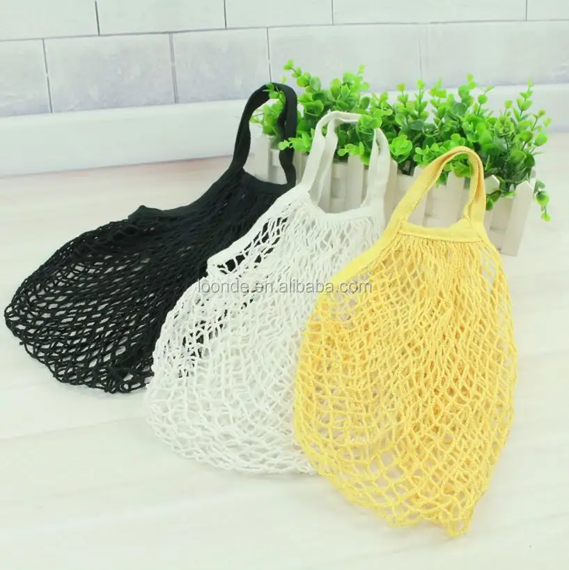 Eco cotton net shopping tote ecology market string bag