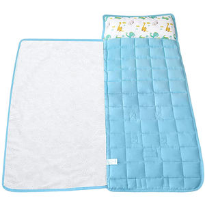 बच्चों के साथ झपकी मैट तकिया और कंबल के लिए पोर्टेबल लड़के की झपकी मैट डेकेयर, लड़कियों झपकी चटाई के लिए यात्रा - Product Image 2