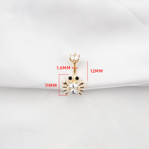 <span class=keywords><strong>Piercing</strong></span> de <span class=keywords><strong>nombril</strong></span> en forme de cœur avec pampilles et ailes d'<span class=keywords><strong>ange</strong></span>, zircon, très tendance - Product Image 6