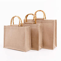 Sac fourre-tout long en jute naturel avec logo personnalisé BAIGE - Sac à vin réutilisable écologique 15 pouces en lin bio, emballage PP, vente en gros OEM/ODM