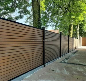153mm * 20mm di alta qualità WPC esterno giardino recinzione pannello con Post in alluminio per azienda agricola recinzione Post tappi scherma