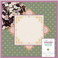 Jeu de Mahjong Américain Vintage 160 pièces – Tuiles Élégantes au Design Ton Bijou avec Dos Effet Écaille de Tortue Dorée pour Fêtes en Famille