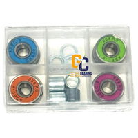GCHI Roulements de skateboard de haute qualité 608 + 4 entretoises + 8 rondelles Hardwares Kits de boîte en plastique