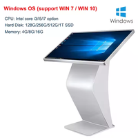 55" Smart Multi Touch Screen K Type Base Kiosk Interactive Information Signage All in One