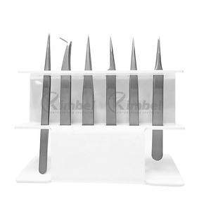 แหนบต่อขนตาสแตนเลสสำหรับมืออาชีพ & นักเรียนพร้อมโลโก้แหลมสามารถปรับแต่งได้จำนวนมาก - Product Image 1