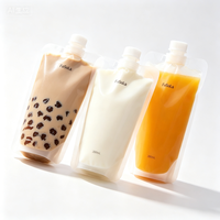 Bolsas con Boquilla Transparente Impresas Personalizadas para Gelatina, Leche, Té, Café y Bebidas |   Bolsas Flexibles para Envasado de Líquidos de Grado Alimenticio