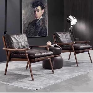 Sillón moderno <span class=keywords><strong>de</strong></span> piel sintética con acento, sala <span class=keywords><strong>de</strong></span> estar <span class=keywords><strong>baratas</strong></span> para <span class=keywords><strong>sillas</strong></span> reclinables, sillón <span class=keywords><strong>de</strong></span> madera, muebles tapizados - Product Image 1