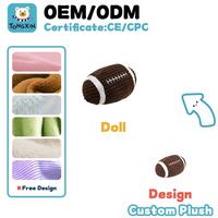 Fabricant de jouets en peluche personnalisés pour animaux de compagnie Chien en forme de football américain grinçant Jouets interactifs en peluche pour chien à mâcher et chiot Balle en peluche pour chien