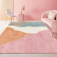 Tapis colorés sans perte antidérapant petit tapis de chambre d'adolescent fausse laine doux mignon dessin animé tapis