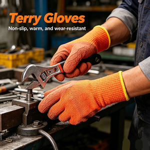 Gants en tissu éponge Bofeite en gros – Durables, antidérapants, haute élasticité, respirants, antistatiques, anti-vibrations, résistants à l'abrasion, en caoutchouc - Product Image 1