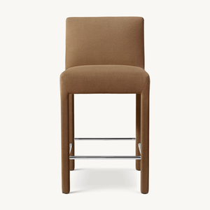 Sassanid OEM diseño belga belleza escultural totalmente tapizado a mano <span class=keywords><strong>Mona</strong></span> tela comedor mostrador taburete Bar - Product Image 2