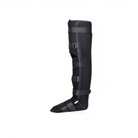 Attelle cuisse-cheville KS noire renforcée pour le soutien de la jambe et la correction des fractures