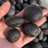 Spécimen minéraux météorite noir naturel 1 pièce, météorite tetite Reiki, pierre de cristal de guérison, décoration artisanale de la maison