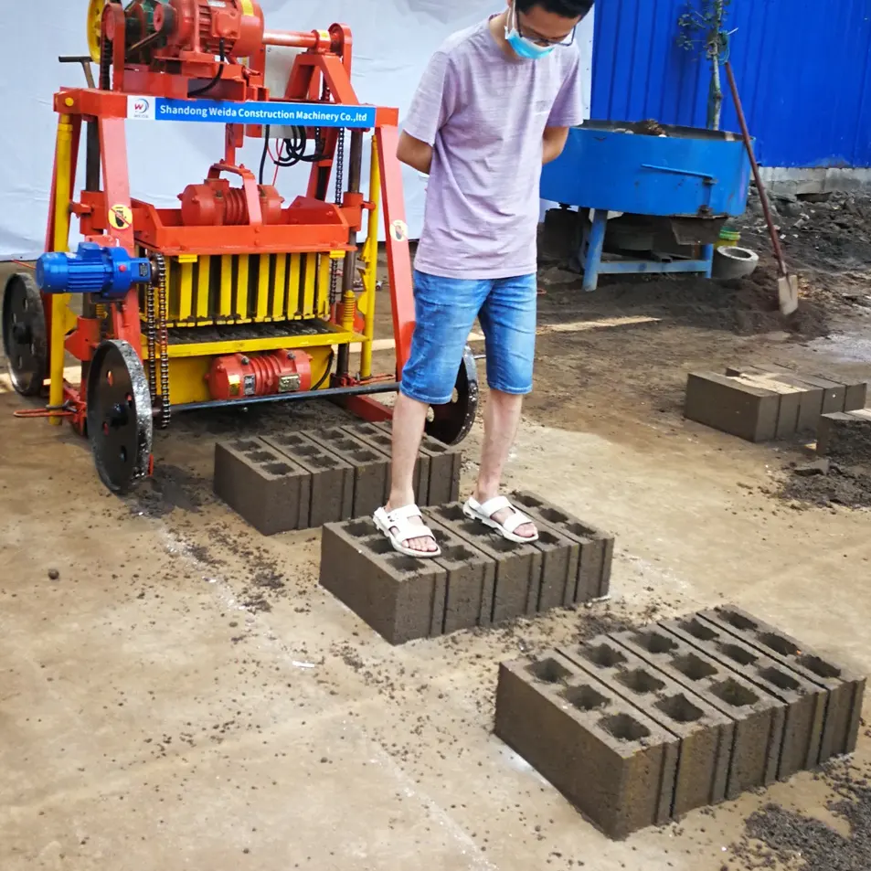 Kleine Qtj4-40 Beton Cement Machines Maken Bouw Holle Massief Blok Baksteen Machine Legmachines Fabriek Prijs